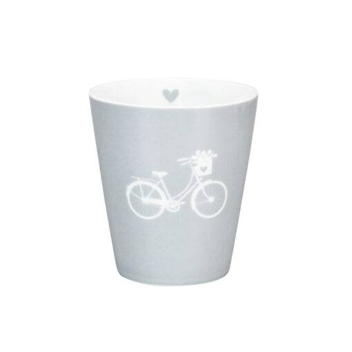 Porcelánový hrnček BIKE 330ml sivý