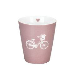 Porcelánový hrnček BIKE 330ml ružový